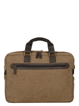 Gerard Henon 22384 - COTON ET CUIR - MARRON safari porte documents 17" Sac business