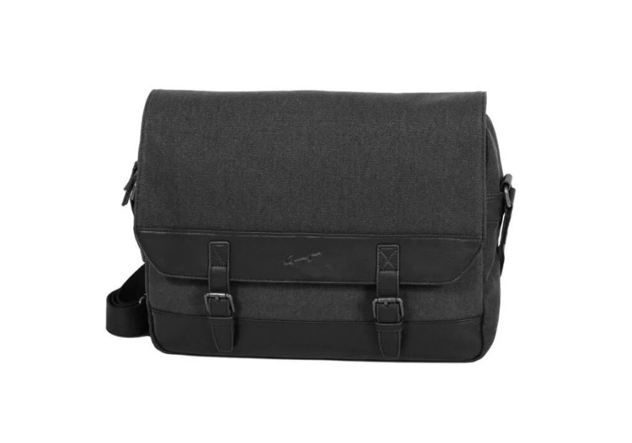 Gerard Henon 22360 - COTON ET CUIR - NOIR sac gibecière a4 safari Loisirs