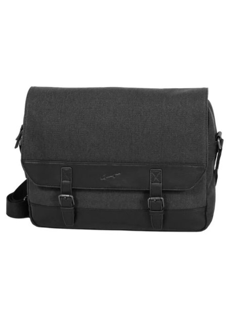 Gerard Henon 22360 - COTON ET CUIR - NOIR sac gibecière a4 safari loisirs