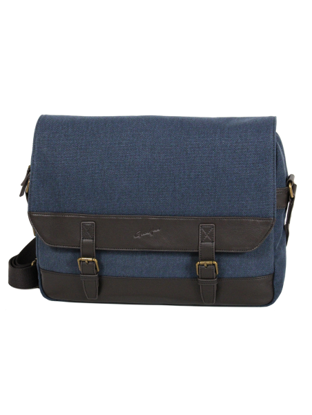 Gerard Henon 22360 - COTON ET CUIR - MARINE sac gibecière a4 safari Loisirs