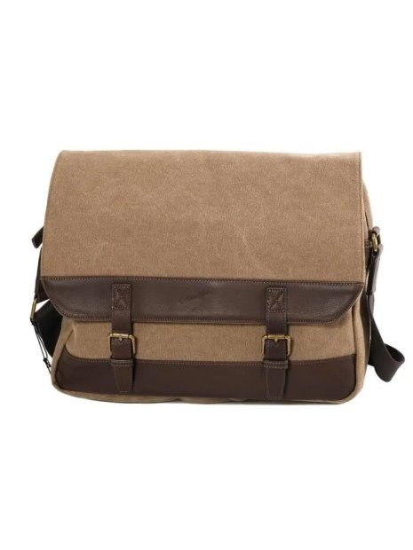 Gerard Henon 22360 - COTON ET CUIR - MARRON sac gibecière a4 safari loisirs