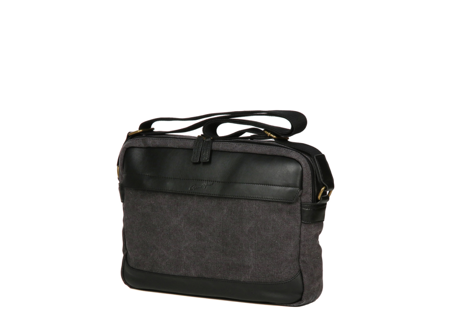 Gerard Henon 22354 - COTON ET CUIR - NOIR sac reporter safari Sac business