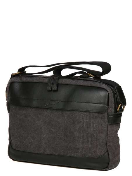 Gerard Henon 22354 - COTON ET CUIR - NOIR sac reporter safari Sac business