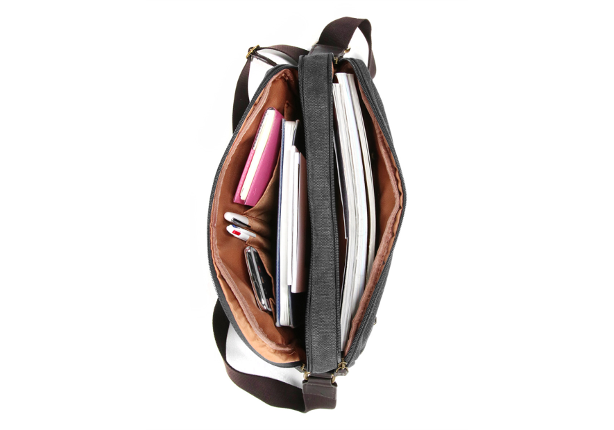 Gerard Henon 22354 - COTON ET CUIR - NOIR sac reporter safari Sac business