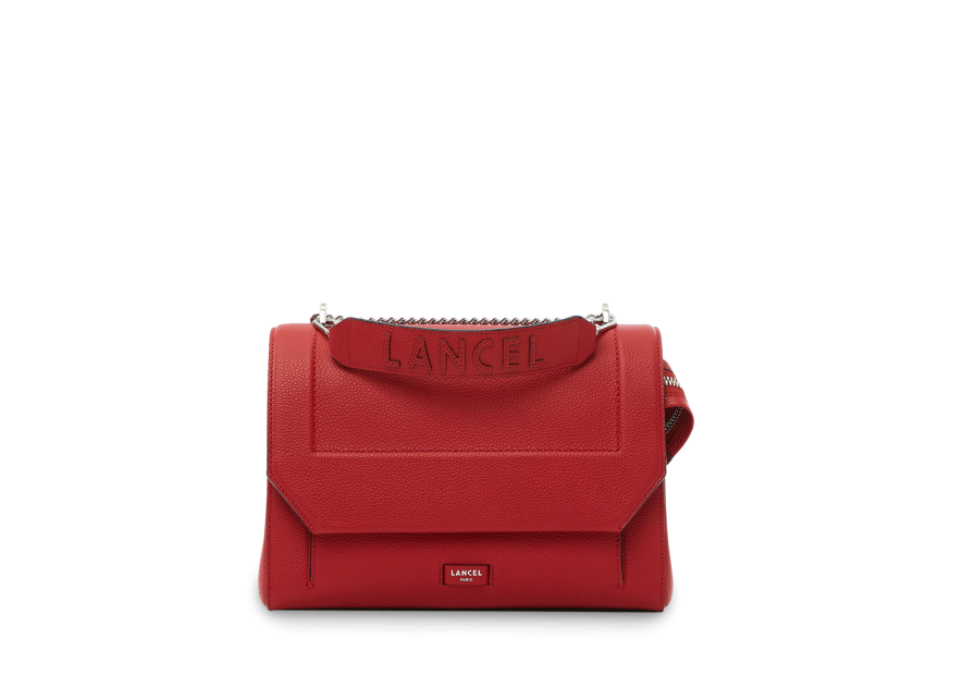 Lancel A09223 - CUIR DE VACHETTE - ROUG Lancel Ninon l - Sac Rabat Sacs à mains