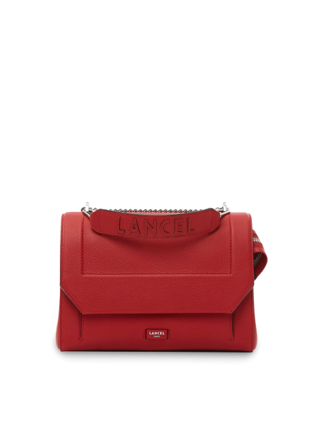 Lancel A09223 - CUIR DE VACHETTE - ROUG Lancel Ninon l - Sac Rabat sacs-a-mains