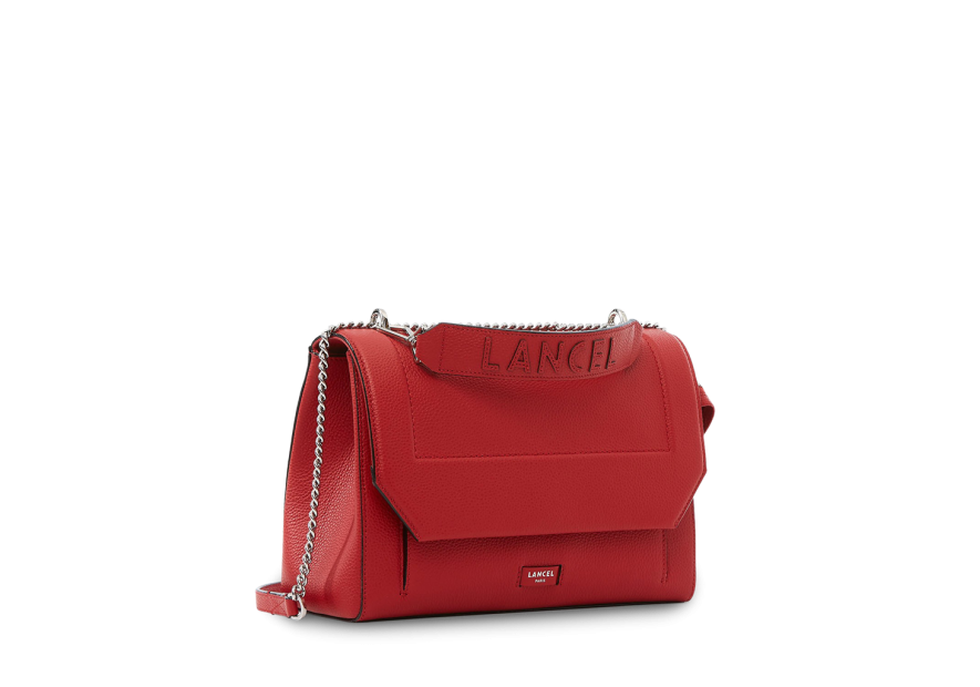 Lancel A09223 - CUIR DE VACHETTE - ROUG Lancel Ninon l - Sac Rabat Sacs à mains