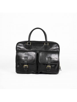Gerard Henon 2283 - CUIR DE VACHETTE - NOIR hénon vérone porte documents 15" Sac business