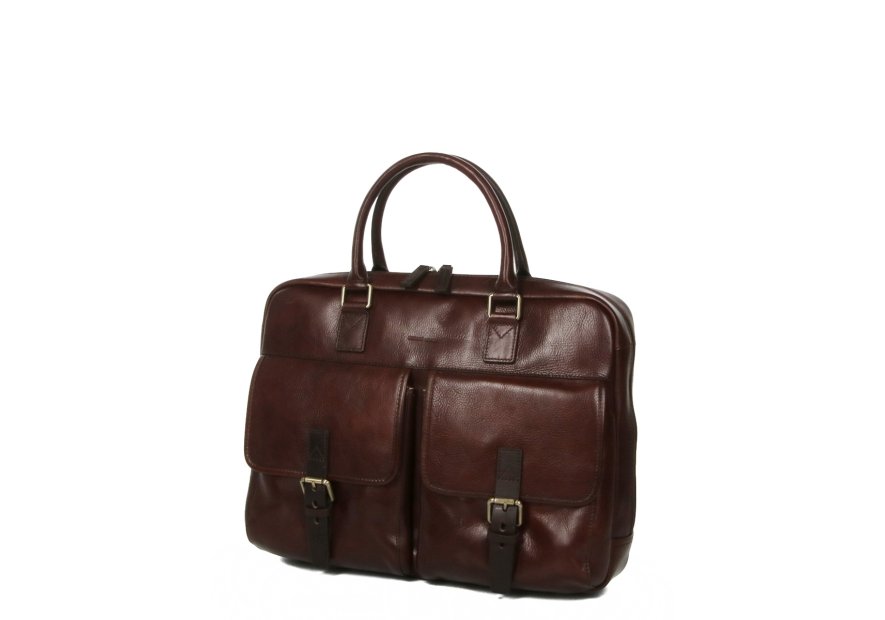 Gerard Henon 2283 - CUIR DE VACHETTE - CHOCOL hénon vérone porte documents 15" Sac business