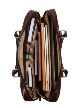 Gerard Henon 2283 - CUIR DE VACHETTE - CHOCOL hénon vérone porte documents 15" Sac business