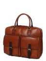 Gerard Henon 2283 - CUIR DE VACHETTE - MARRON hénon vérone porte documents 15" sac-business