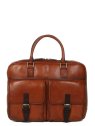 Gerard Henon 2283 - CUIR DE VACHETTE - MARRON hénon vérone porte documents 15" sac-business