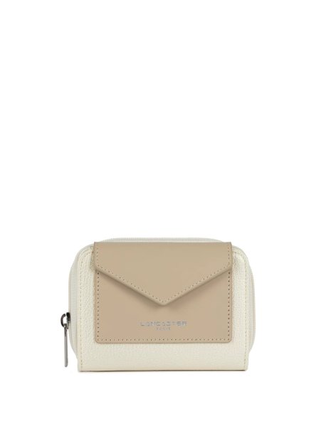 Lancaster 117-03 - TEP ET CUIR - BLANC NAC Maya - Portefeuille pmpb-femme