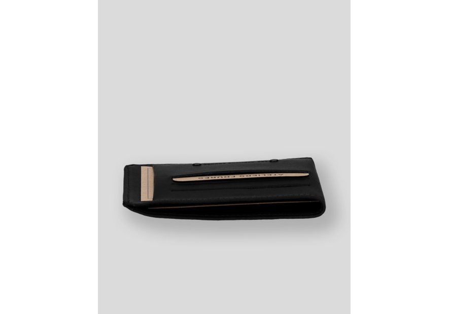 Les Ateliers Foures 948 - CUIR DE VACHETTE - NOIR porte cartes identité et cc baroudeur fourès porte cartes