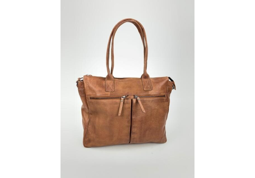 Bear Design CP1657 - CUIR DE VACHETTE - COGN bear design-classic cp-shopping affaire xl shopping