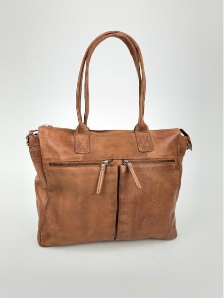 Bear Design CP1657 - CUIR DE VACHETTE - COGN bear design-classic cp-shopping affaire xl shopping