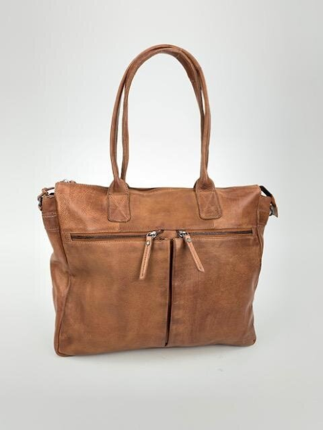 Bear Design CP1657 - CUIR DE VACHETTE - COGN bear design-classic cp-shopping affaire xl sac-a-main-shopping-toile-ou-cuir