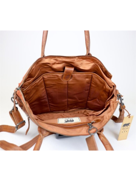 Bear Design CP1657 - CUIR DE VACHETTE - COGN bear design-classic cp-shopping affaire xl shopping