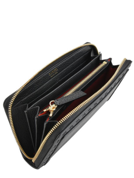 Lancel A10111 - CUIR DE VACHETTE - NOIR Premier Flirt de Lancel - Portefeuille long zippé pmpb femme