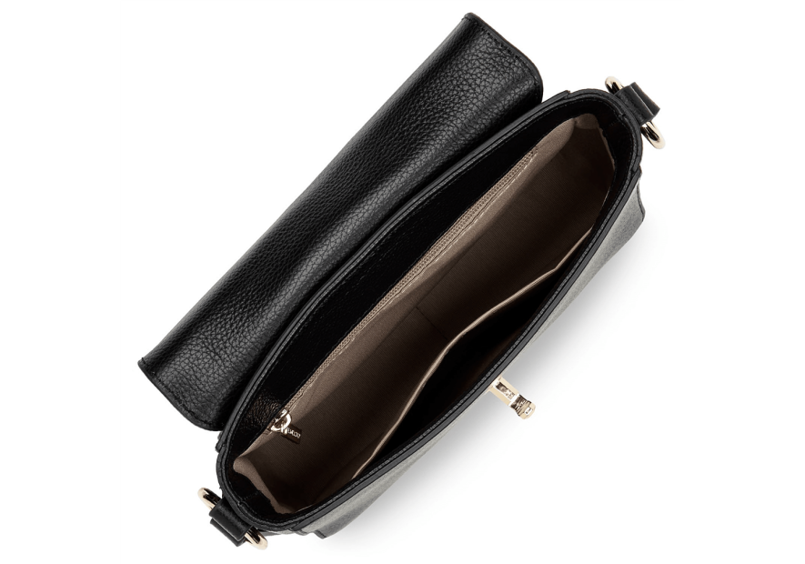 Lancaster 547-40 - CUIR DE VACHETTE - NOIR lancaster foulonné milano sac rabat carré s Sacs à mains