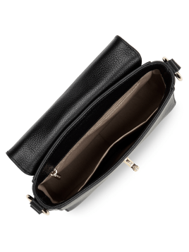 Lancaster 547-40 - CUIR DE VACHETTE - NOIR lancaster foulonné milano sac rabat carré s Sacs à mains