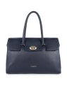 Lancaster 547-57 - CUIR DE VACHETTE - BLEU lancaster foulonné milano cabas a4 sacs-a-mains