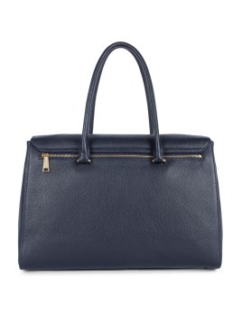 Lancaster 547-57 - CUIR DE VACHETTE - BLEU lancaster foulonné milano cabas a4 Sacs à mains