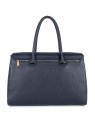 Lancaster 547-57 - CUIR DE VACHETTE - BLEU lancaster foulonné milano cabas a4 sacs-a-mains