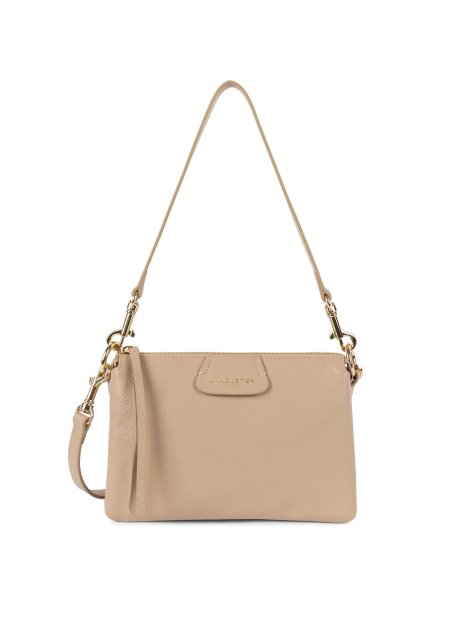 Lancaster 529-73 - CUIR DE VACHETTE - BEIG dune trotteur multipoches sacs-a-mains