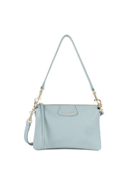 Lancaster 529-73 - CUIR DE VACHETTE - BLEU dune trotteur multipoches sacs-a-mains