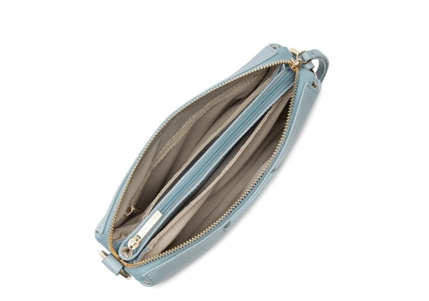 Lancaster 529-73 - CUIR DE VACHETTE - BLEU dune trotteur multipoches Sacs à mains