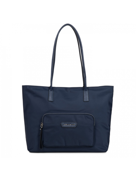 Lancaster 510-66 - NYLON - BLEUFONC lancaster basic prenium sac cabas sac-a-main-shopping-toile-ou-cuir