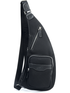 Gerard Henon 2358 - NYLON/CUIR - NOIR Sac banane d'épaule banane d'epaule