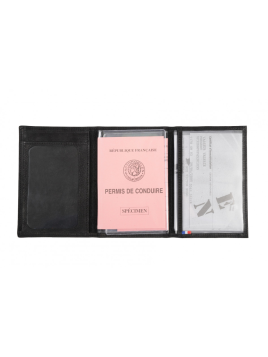 Frandi 222/5. - CUIR DE VACHETTE - NOIR frandi-authentic-porte papier 3 volets porte cartes