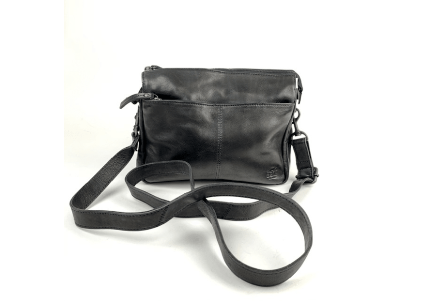 Bear Design CP1743 - CUIR DE VACHETTE - NOIR bear design-classic poches-besace carré m Sacs à mains