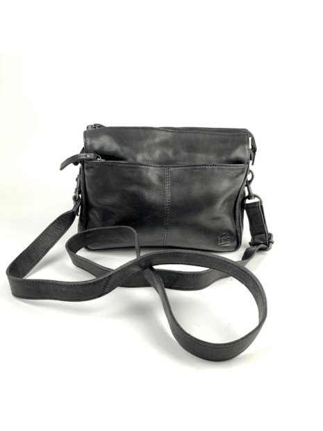 Bear Design CP1743 - CUIR DE VACHETTE - NOIR bear design-classic poches-besace carré m sacs-a-mains