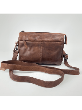 Bear Design CP1743 - CUIR DE VACHETTE - COGN bear design-classic poches-besace carré m Sacs à mains