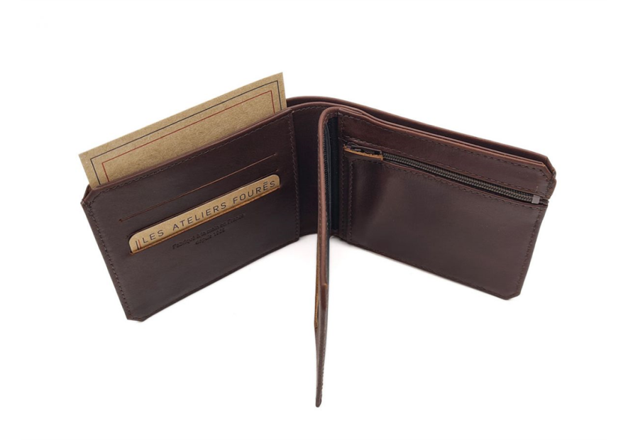 Les Ateliers Foures 960 - CUIR DE VACHETTE - COGNAC fourès-baroudeur-portefeuille italien Portefeuille Homme