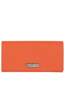 Longchamp 3146/HPN - CUIR DE VACHETTE - OR Roseau - Portefeuille long à rabat pmpb femme