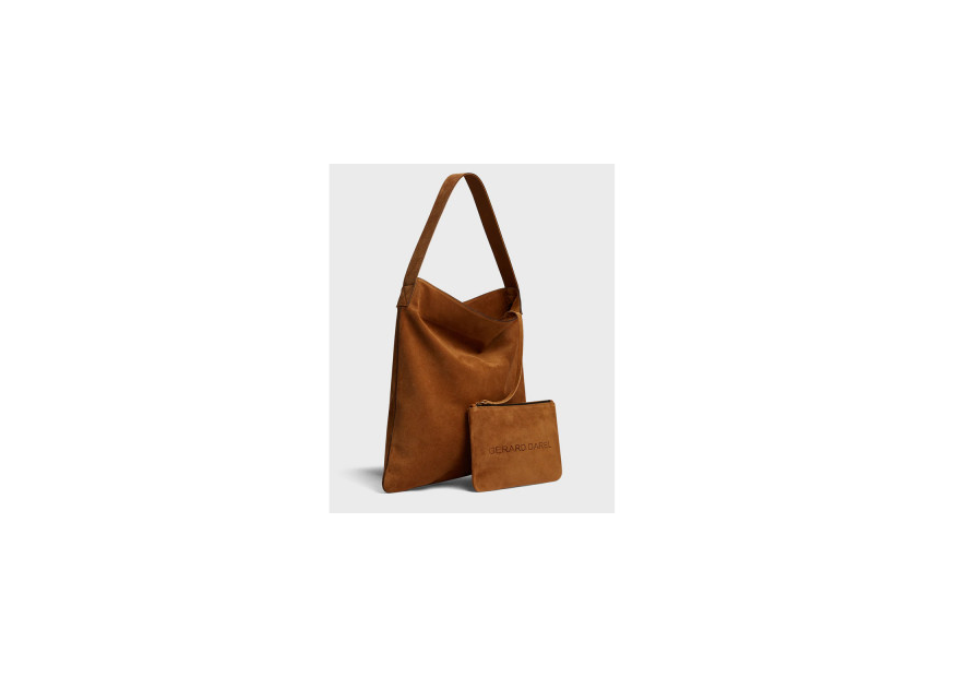 Gerard Darel LADY/407 - CUIR DE VACHETTE - BL sac besace plate gérard darel lady nubuck Sacs à mains
