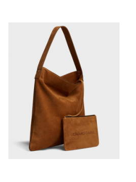 Gerard Darel LADY/407 - CUIR DE VACHETTE - BL sac besace plate gérard darel lady nubuck Sacs à mains