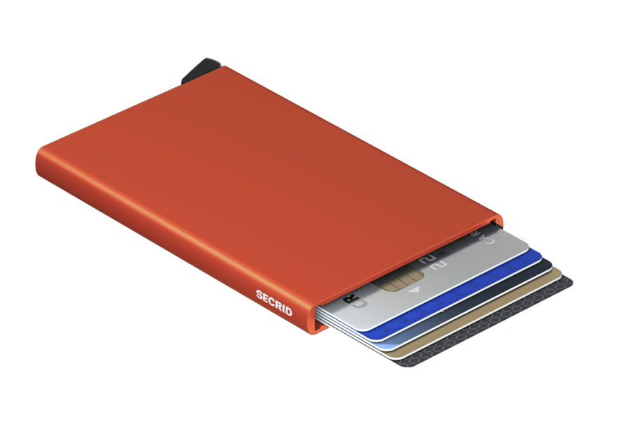 Secrid C - ALUMINIUM - ORANGE. porte carte secrid cardprotector
