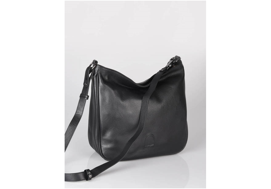 etrier EBAL17 - CUIR DE VACHETTE - NOIR etrier balade porté épaule Sacs à mains