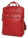 Gerard Henon 6966 - CUIR DE VACHETTE - ROUGE sac à dos porté main ordi 17" sac-business