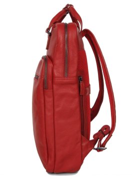 Gerard Henon 6966 - CUIR DE VACHETTE - ROUGE sac à dos porté main ordi 17" Sac business