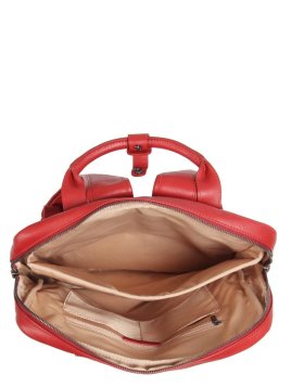 Gerard Henon 6966 - CUIR DE VACHETTE - ROUGE sac à dos porté main ordi 17" Sac business
