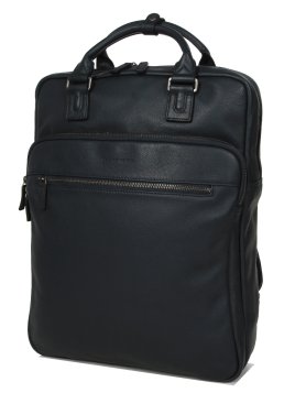 Gerard Henon 6966 - CUIR DE VACHETTE - MARINE sac à dos porté main ordi 17" Sac business