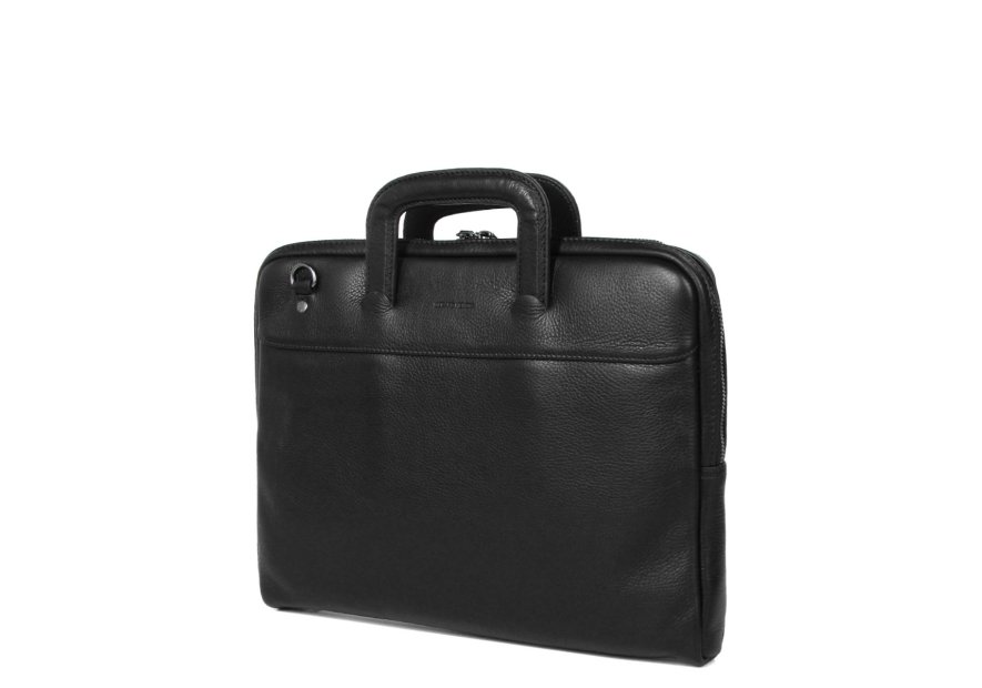 Gerard Henon 6944 - CUIR DE VACHETTE - NOIR porte documents slim 13" Sac business