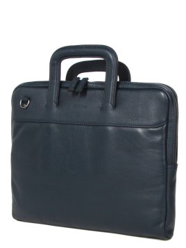 Gerard Henon 6944 - CUIR DE VACHETTE - MARINE porte documents slim 13" Sac business