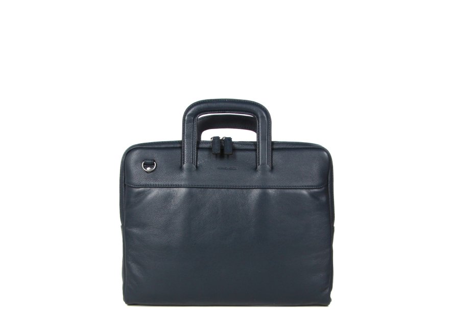 Gerard Henon 6944 - CUIR DE VACHETTE - MARINE porte documents slim 13" Sac business